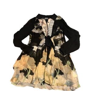 Blank London Anthropologie sheet floral long sleeve beautiful dress